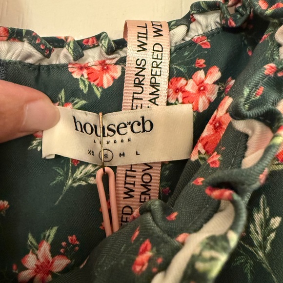 House of CB Delia Green Floral Print Midi Dress - Picture 4 of 13